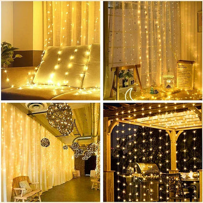 3M LED Curtain String Lights – USB-Powered Fairy Garland with 8 Modes (2025 Edition)