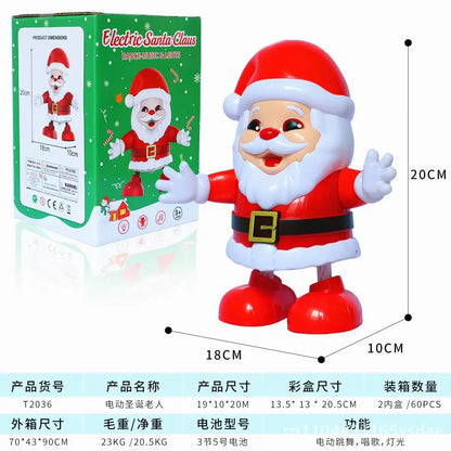Electric Dancing Santa Claus Doll – 18CM Battery-Operated Christmas Tree Decoration with Music & Gift Box (2025 Edition)