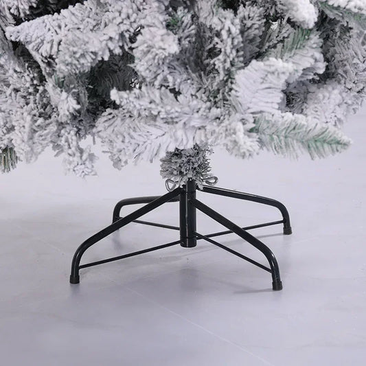 White Christmas Tree with Tree Skirt – 600-Tip Snowy PVC Decoration for Homes, Stores & Seasonal Gifting (2025 Edition)