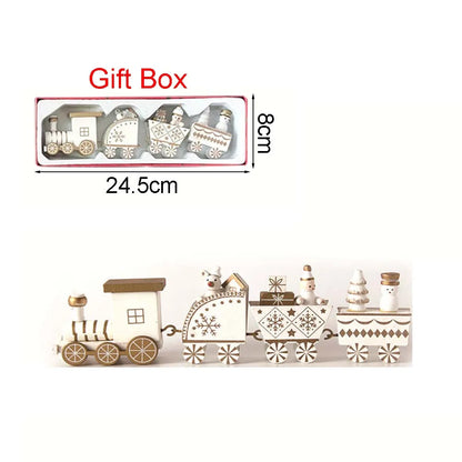 Christmas Wooden Train Ornament – Moving Train Decoration for Home, Noel & New Year 2025 Gifting