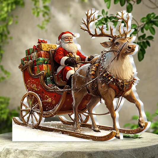 Bohemian Christmas Desktop Ornament – 2D Acrylic Festival Decoration for Bedroom & Seasonal Gifting (2025 Edition)