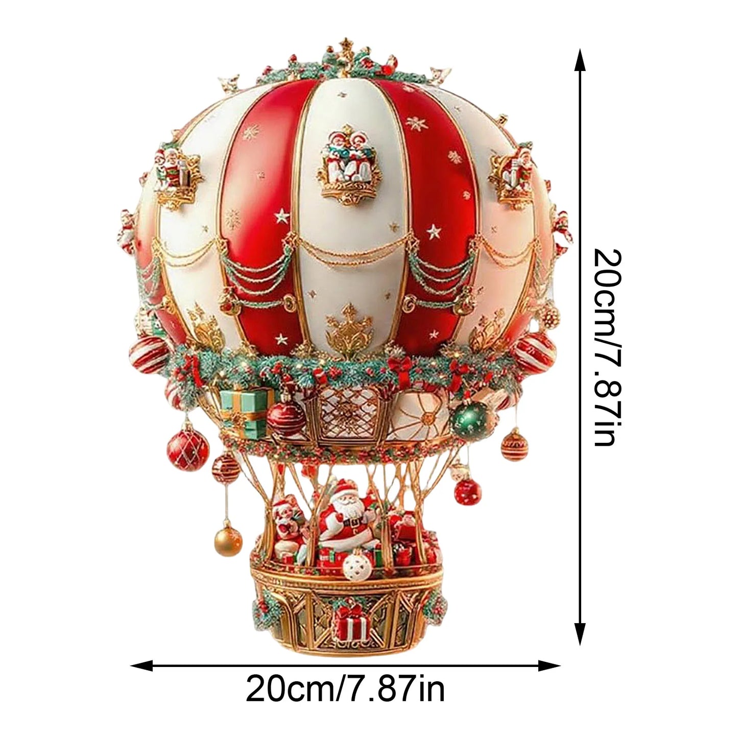 2D Acrylic Hot Air Balloon Christmas Window Pendant – Love Balloon Tree Decoration & Holiday Home Décor