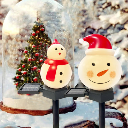 Solar-Powered Santa & Snowman Garden Light – Waterproof Christmas Lawn Stake for Outdoor Décor (2025 Edition)
