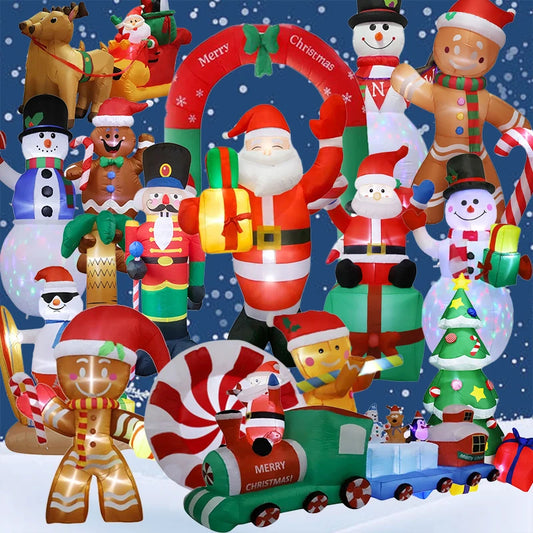 Christmas Inflatable Decoration with Built-In LED Lights – Polyester Ornament with UK Plug for Indoor & Outdoor Holiday Displays (2025 Edition)