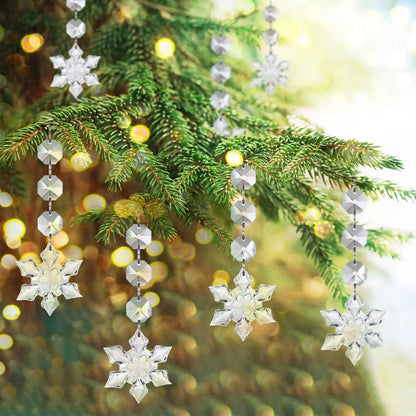 10/20/30 Clear Acrylic Snowflake Ornaments – Crystal Christmas Tree Decorations for Hanging & Holiday Styling (2025 Edition)