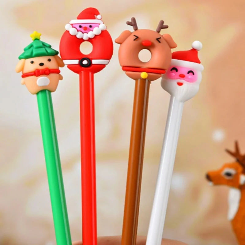 12‑Piece Christmas Neutral Pens – Holiday Stationery Set for Office, Study & Student Gifts