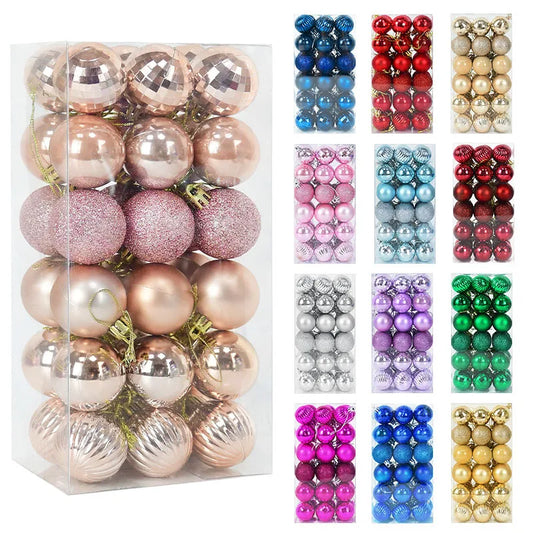 Christmas Ball Ornaments – 1 Box of Hanging Tree Pendants for Holiday Décor, Parties & Gifting (2025 Edition)