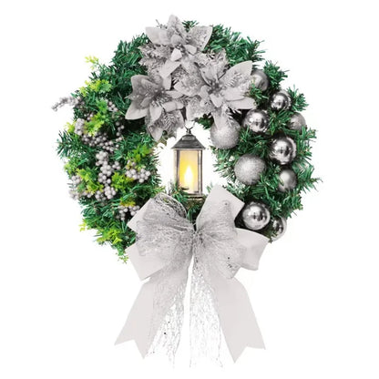 Red & Gold Christmas Wreath – 30–45cm Garland for Front Door, Window & Wall Décor (2025 Edition)