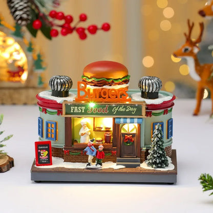 Rotating LED Christmas Music Box – Glowing Santa Ornament with Octave Melody for Holiday Décor & Gifting (2025 Edition)