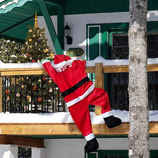 Climbing Santa Claus Decoration – Plush Window & Outdoor Display with Adhesive Tape for Creative Holiday Styling (2025 Edition)