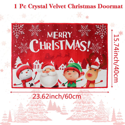 Santa Claus Christmas Door Mat – Outdoor Welcome Carpet for Home Entryway Décor (2025–2026 Edition)