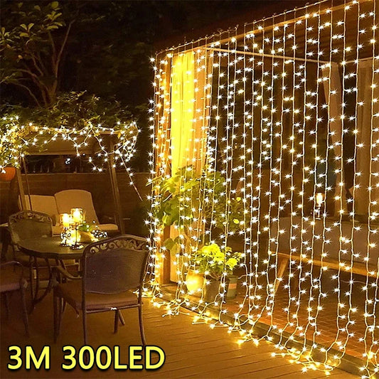 3M LED Curtain String Lights – USB-Powered Fairy Garland with 8 Modes (2025 Edition)