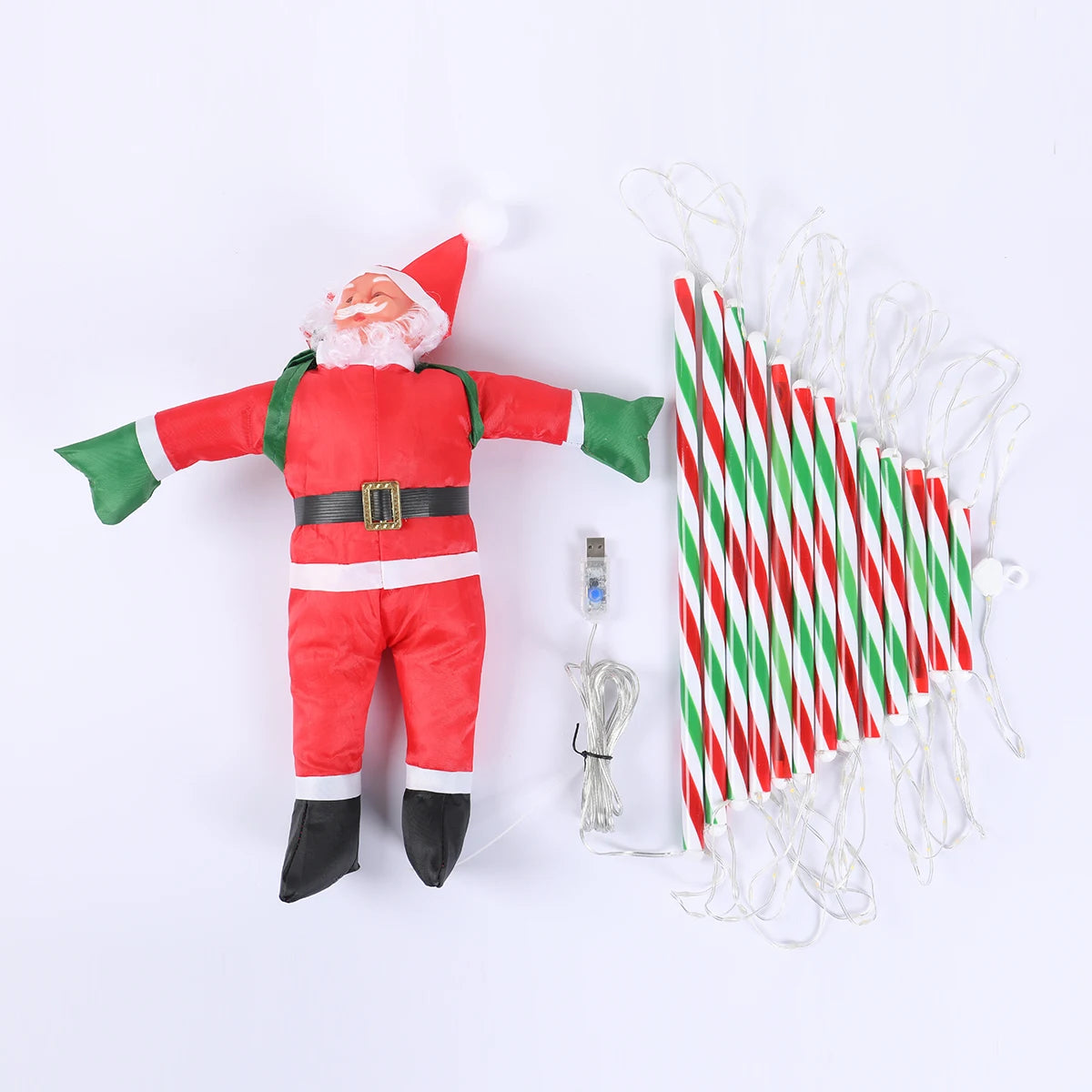 3M Santa Claus Climbing Ladder Decoration – Warm Light & Multicolour Festive Display for Indoor/Outdoor Christmas & New Year Styling (2025 Edition)