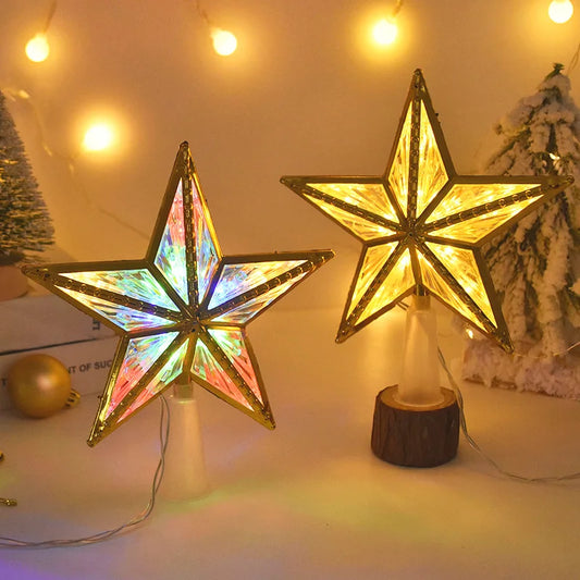 Battery-Powered Glowing Christmas Star Decoration – 3D Double-Sided LED Ornament for Tree, Fireplace & Indoor Styling (2025 Edition)