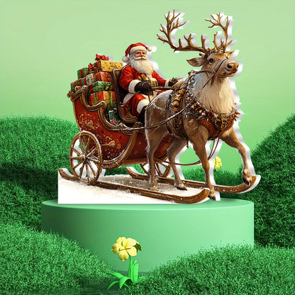 Bohemian Christmas Desktop Ornament – 2D Acrylic Festival Decoration for Bedroom & Seasonal Gifting (2025 Edition)