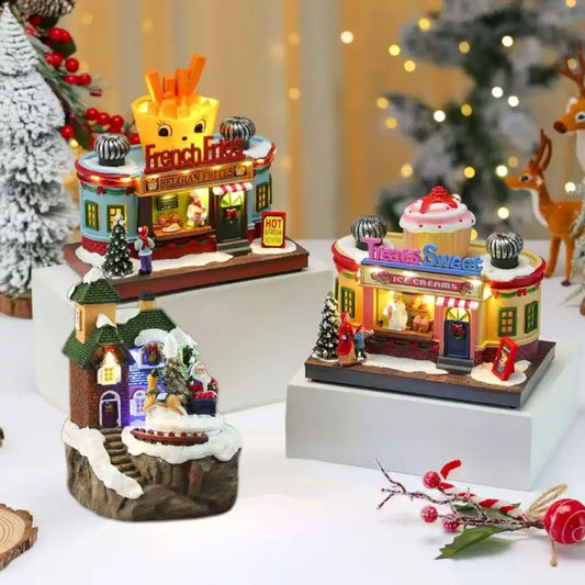 Rotating LED Christmas Music Box – Glowing Santa Ornament with Octave Melody for Holiday Décor & Gifting (2025 Edition)