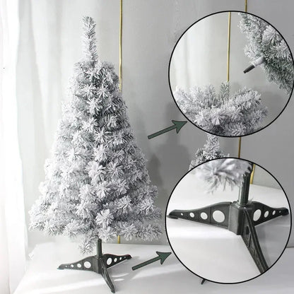 White Christmas Tree with Tree Skirt – 600-Tip Snowy PVC Decoration for Homes, Stores & Seasonal Gifting (2025 Edition)