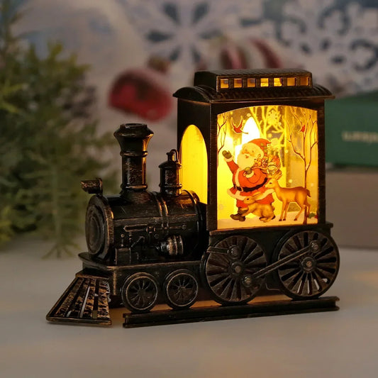Vintage LED Train Night Light – Battery-Powered Hanging Lantern for Christmas & Holiday Party Décor (2025 Edition)