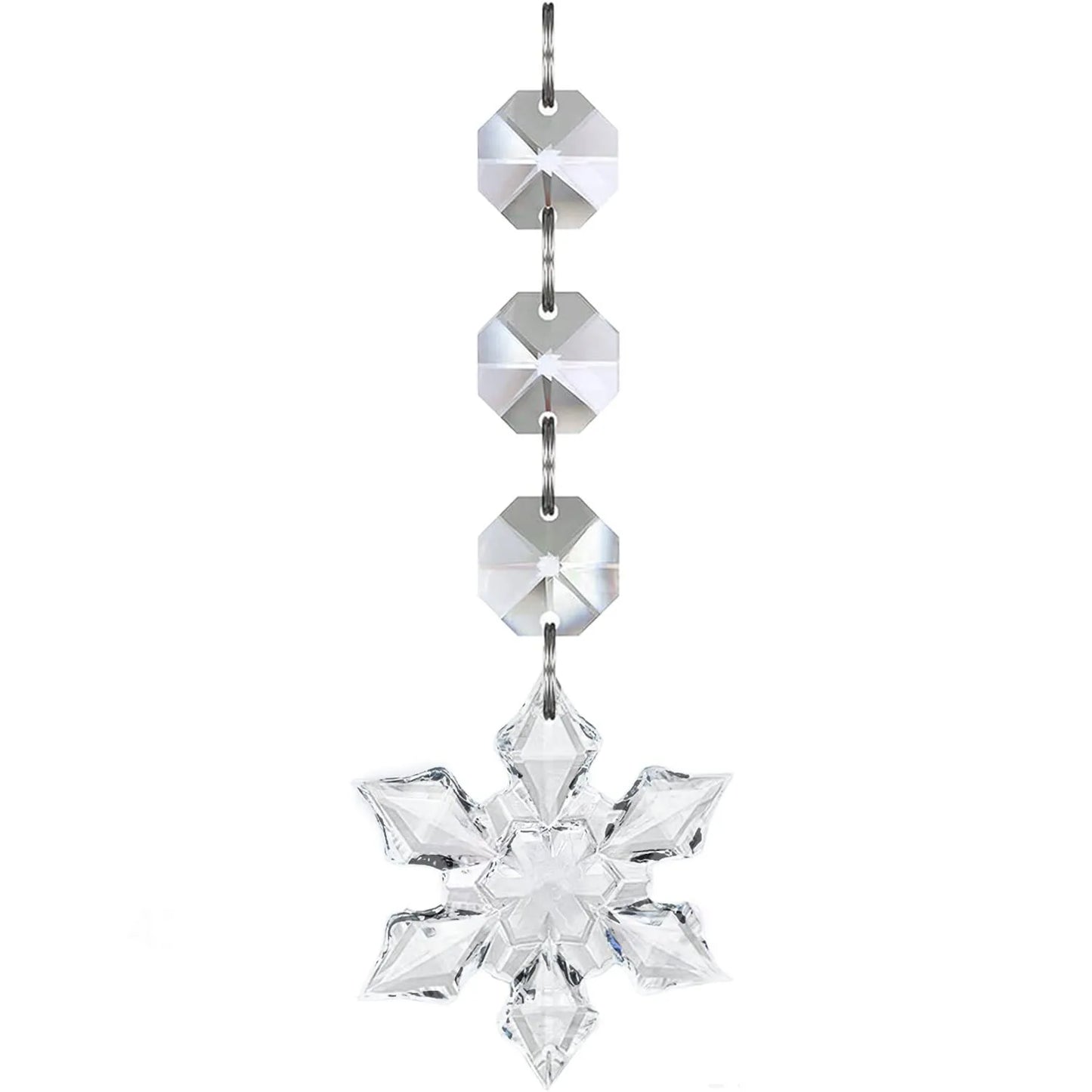 10/20/30 Clear Acrylic Snowflake Ornaments – Crystal Christmas Tree Decorations for Hanging & Holiday Styling (2025 Edition)