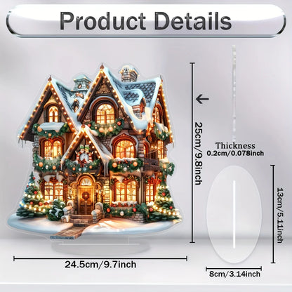 Bohemian Christmas Desktop Ornament – 2D Acrylic Festival Decoration for Bedroom & Seasonal Gifting (2025 Edition)
