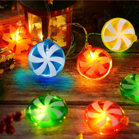 Candy Cane LED String Lights – 10/20 Bulb Fairy Lights for Christmas, Halloween & Indoor Holiday Décor (2025 Edition)