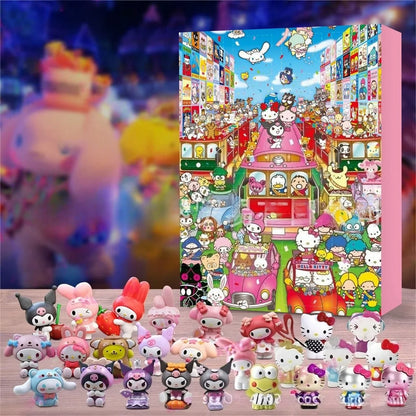 Cartoon Advent Calendar– 24-Day Countdown Resin Gift with Stitch & Santa Designs for Christmas & New Year (2025 Edition)