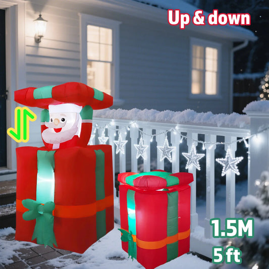 2025 LED Santa Inflatable – Climbing Christmas Decoration for Outdoor Festive Displays
